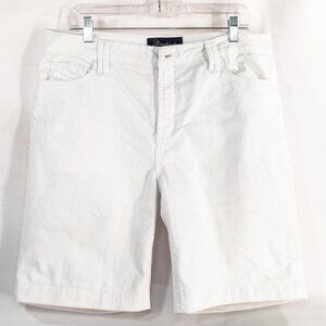 NYDJ white shorts 14 belt loop detail